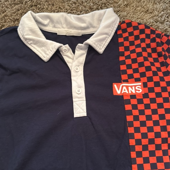Vans NWT Pro Stitch Cropped Polo Long Sleeve Size Medium - Picture 2 of 4
